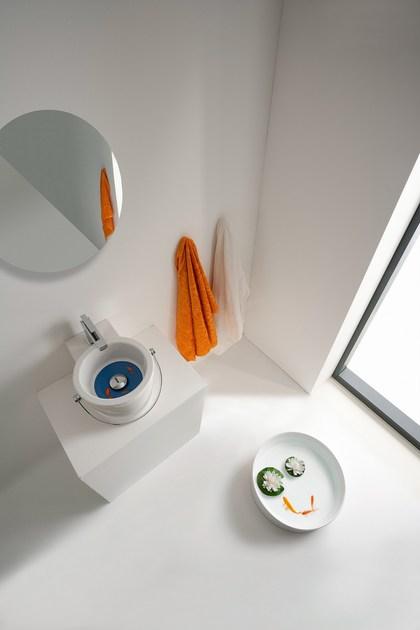 8801 - 8803 Накладная раковина на столешницу  овальная Scarabeo Ceramiche Bucket - Вид №6