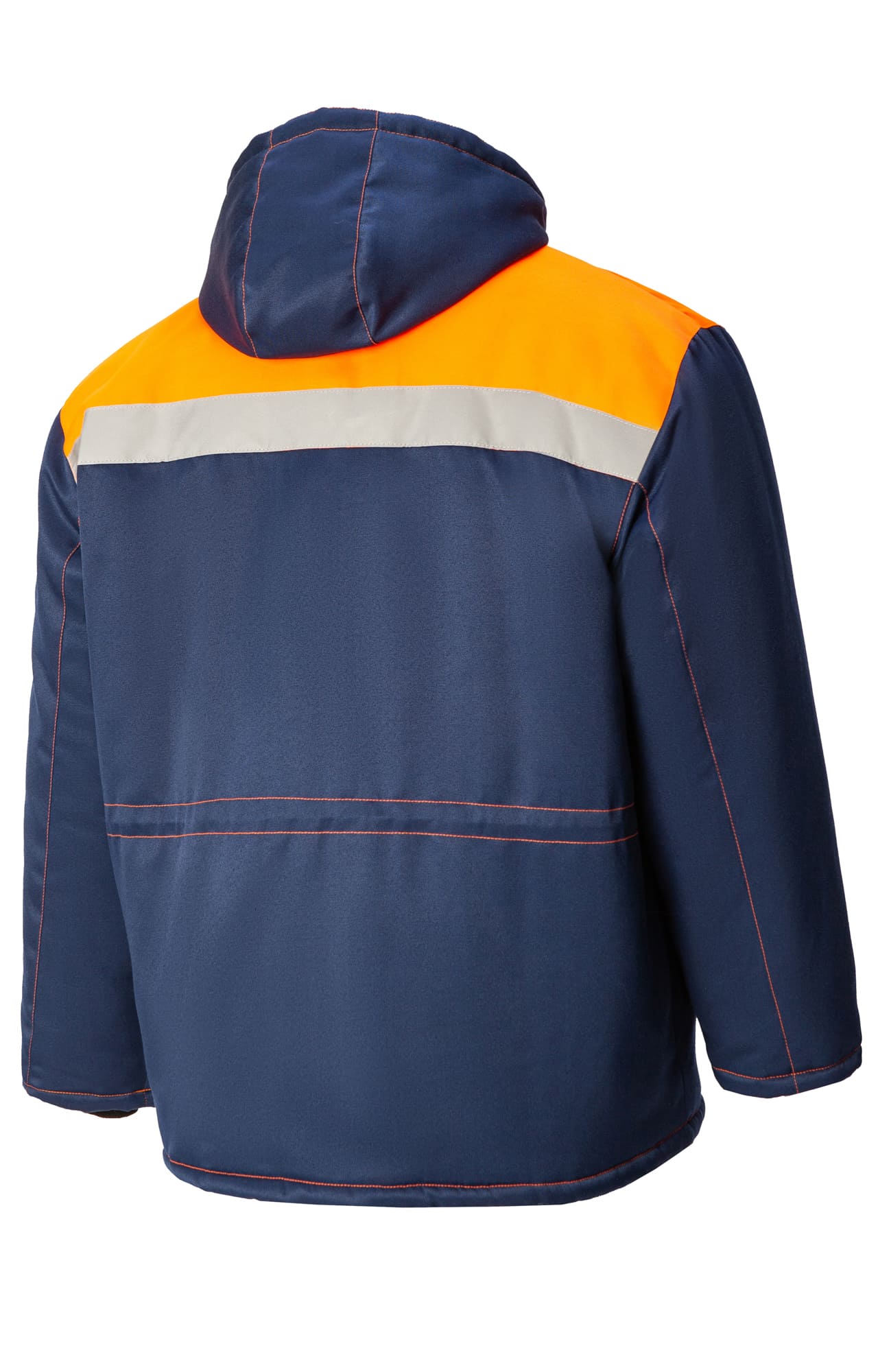 5035014 Костюм КОММУНАЛЬЩИК НЬЮ утепленный темно-синий оранжевый  Зимняя спецодежда  размер 56-58/182-188  - Вид №2