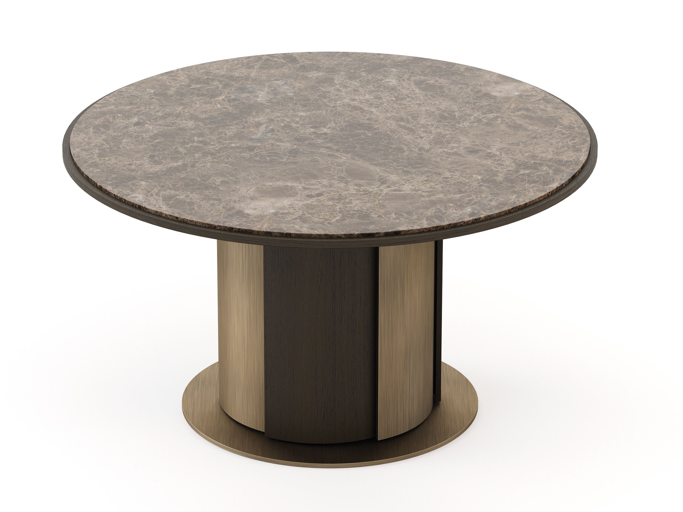 Круглый обеденный стол из эвкалипта и мрамора Stylish Club ARCH-00070671 - Вид №2