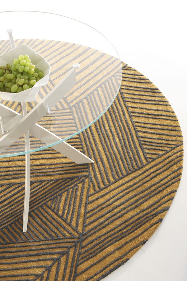 Круглый шерстяной ковер с геометрическим рисунком Toulemonde Bochart The Designers ARCH-00069571 - Вид №1