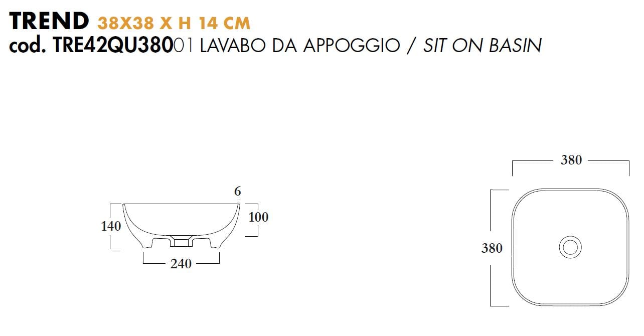 Керамическая квадратная столешница Olympia Ceramica Trend ARCH-00031902 - Вид №5