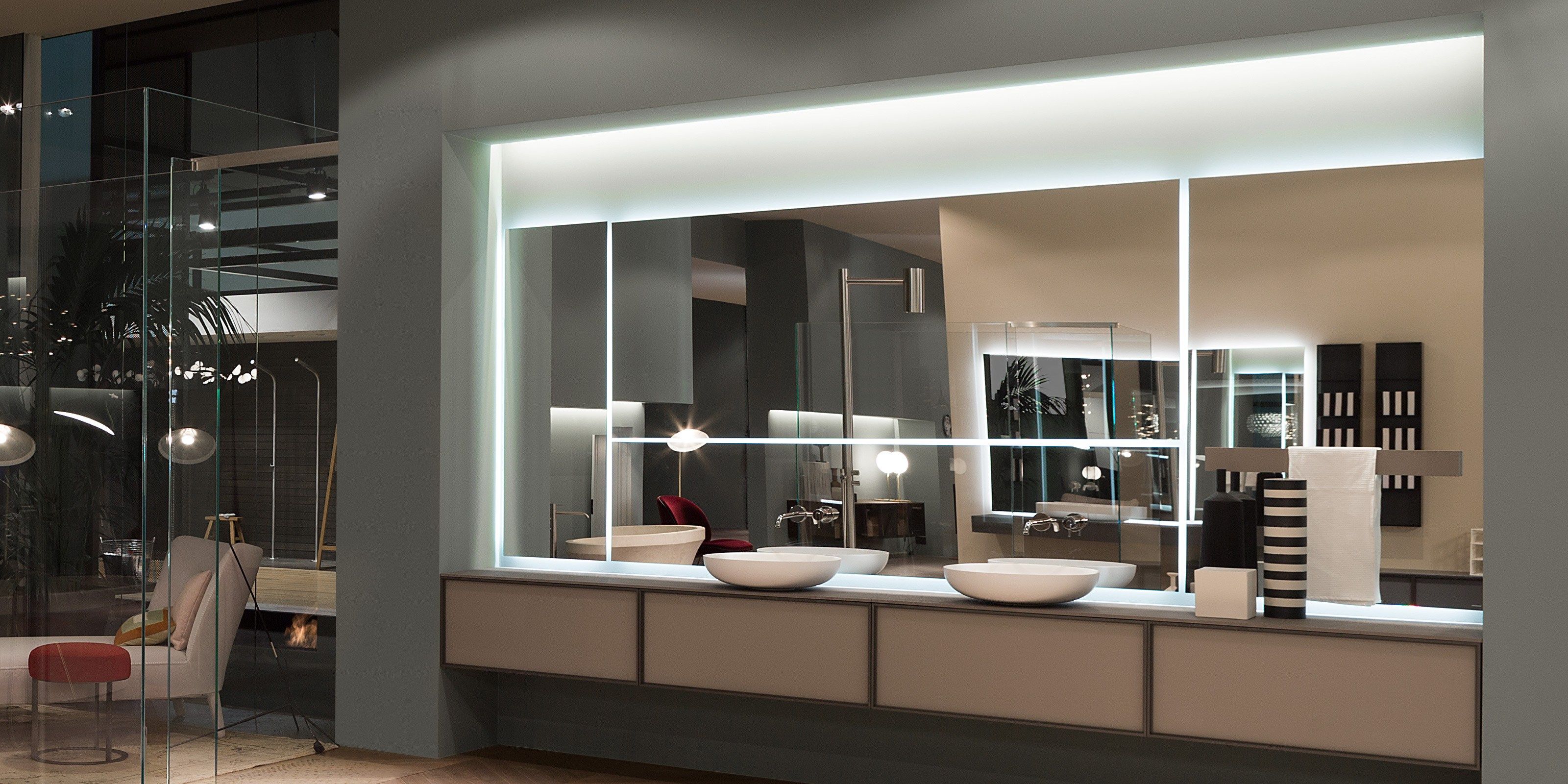 Настенное зеркало со встроенным освещением для ванной комнаты Antoniolupi NEUTRO & NEUTRO LED ARCH-00093868 - Вид №4