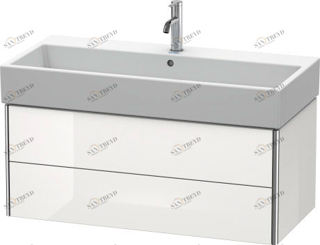 XS419602222 XSquare Тумбочка подвесная Белый глянцевый декор Duravit