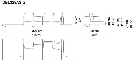 B&B Italia Кожаный диван Dock sun-id-1441060 - Вид №4