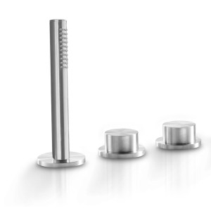 Комплект смесителей для края ванны с душем и 2 смесителями PUR224 linki