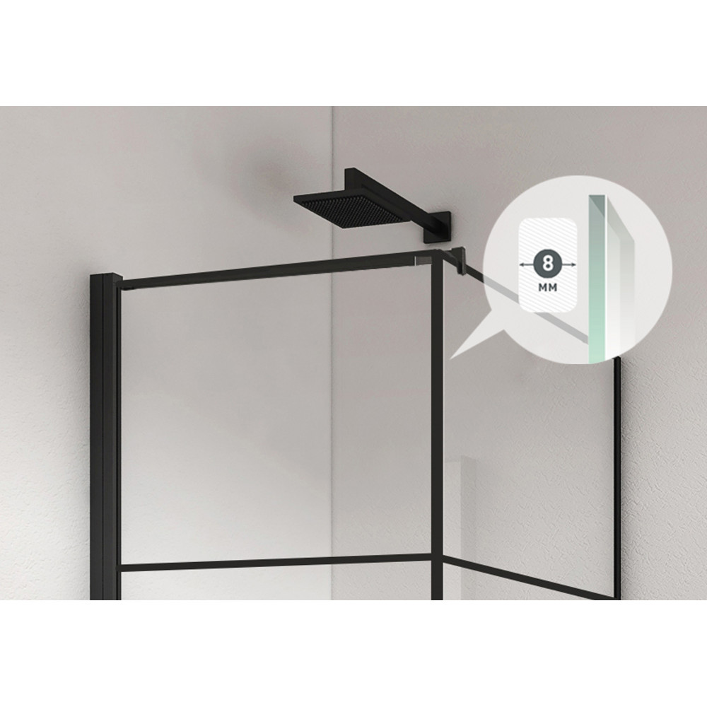 061020R Душевой уголок DARK 900*900  Berges GELIOS  - Вид №2