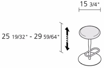 Alias Поворотный табурет с регулируемой высотой с подставкой для ног Atlas sun-id-1350794 - Вид №2