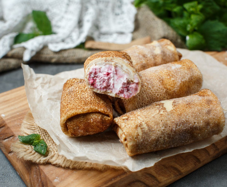 5766 Блины с творогом и малиной Вкусляндия  - Вид №1