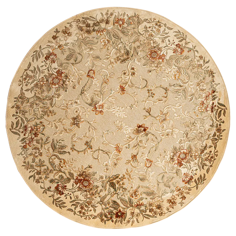 Ковер Genova круг ø160 см вискоза 027/636260 цвет бежевый RAGOLLE STLM-2100957 - Вид №1