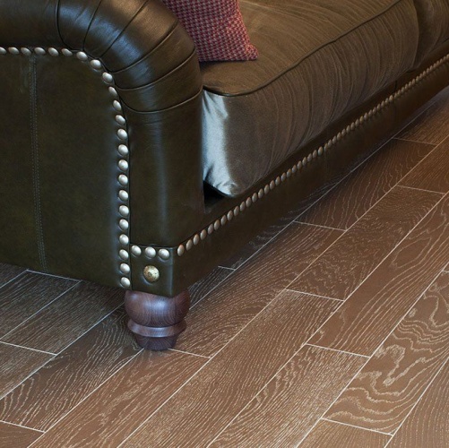 Массивная доска Magestik floor С покрытием Сэнд Дуб с брашью (Текстурированная) 400-1500х127 мм MGK Magestic floor 2600300220 - Вид №1