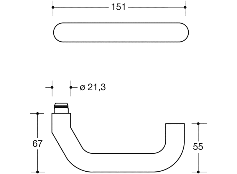 111XAH13.348 Сменный противопожарный комплект модель 113x HEWI Beschläge für Außentüren  - Вид №2
