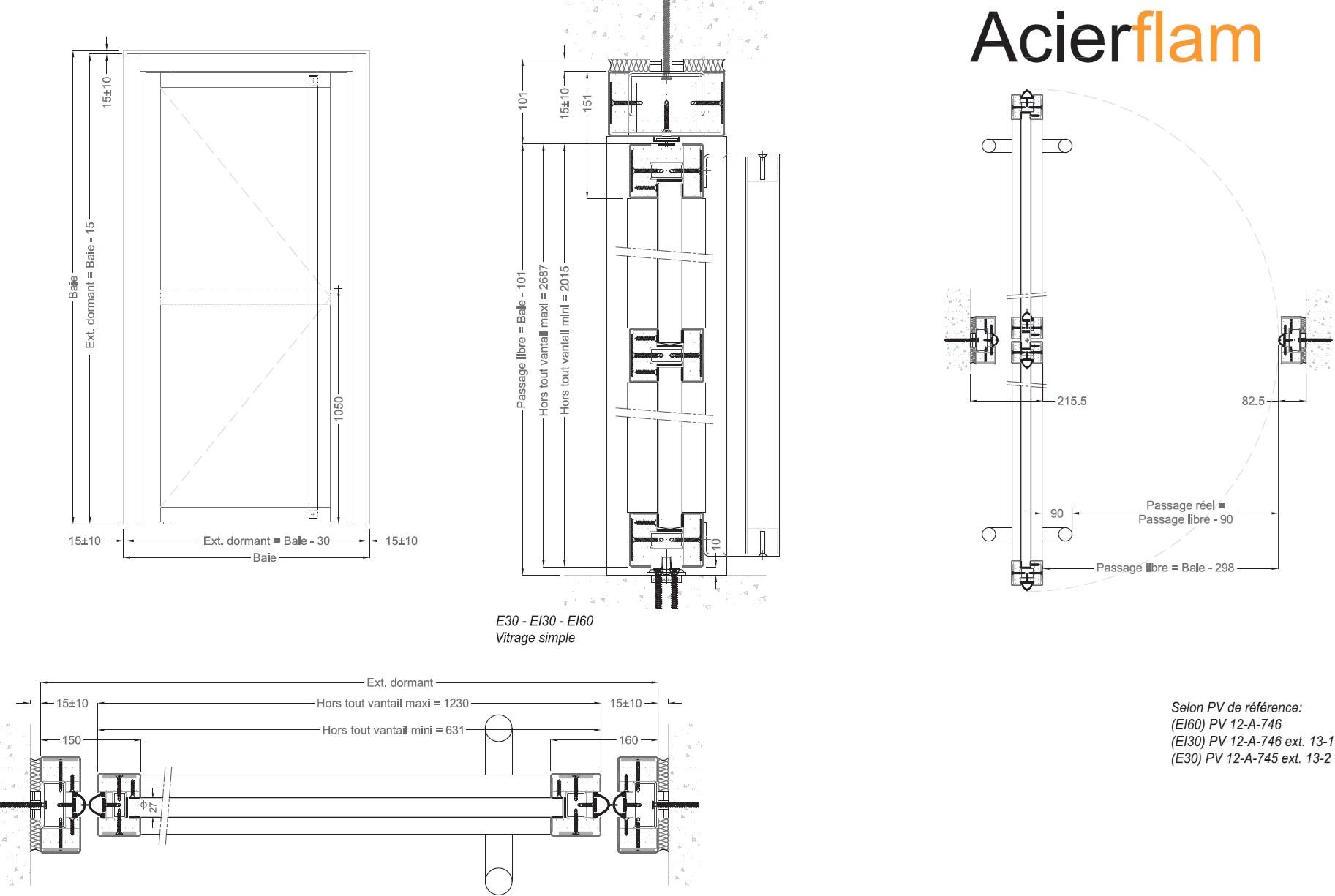 SVF Одностворчатая противопожарная дверь Acierflam Acierflam-bp1v - Вид №6