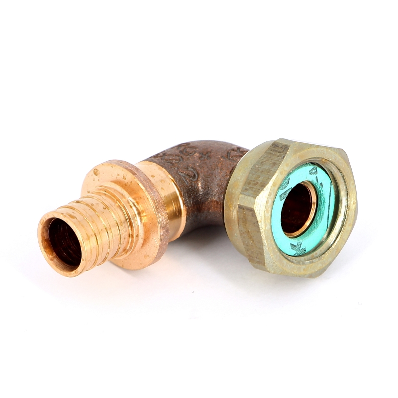 Угол надвижной В бронза REHAU 16 x 1/2" с накидной гайкой 456396