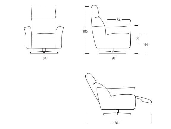 Кожаное вращающееся кресло Egoitaliano BLUES ARCH-00015598 - Вид №3