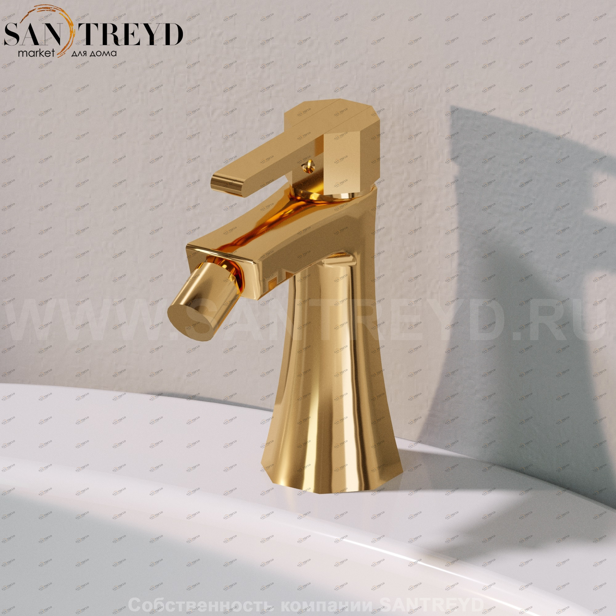 Flaminia EVERGREEN Смеситель для раковины золотой EG223 Ceramica Flaminia