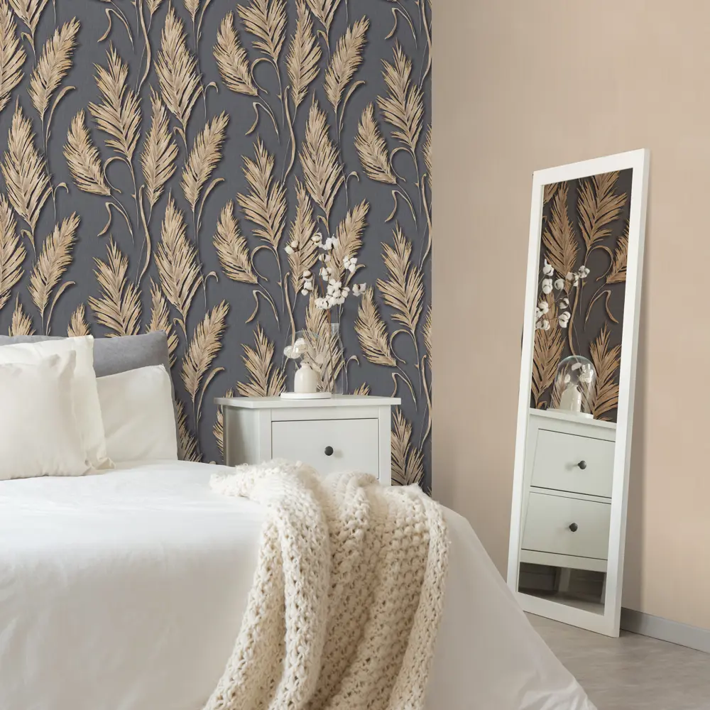 Обои флизелиновые Odelia черные 1.06 м DI5041-22 DIAMOND STLM-2122002 - Вид №3