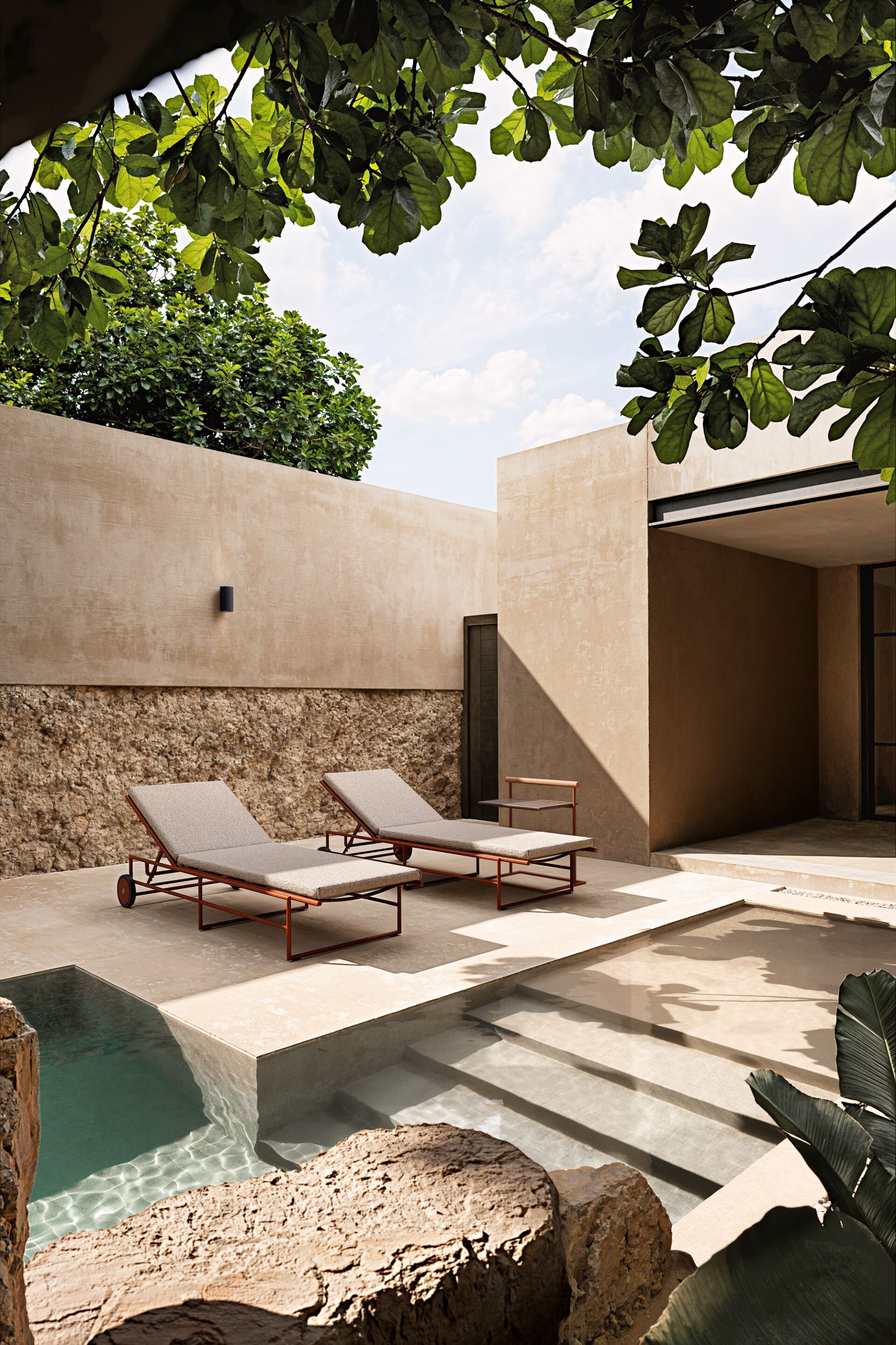 Высокий сервировочный садовый столик из керамогранита Atmosphera труба ARCH-00027514 - Вид №11