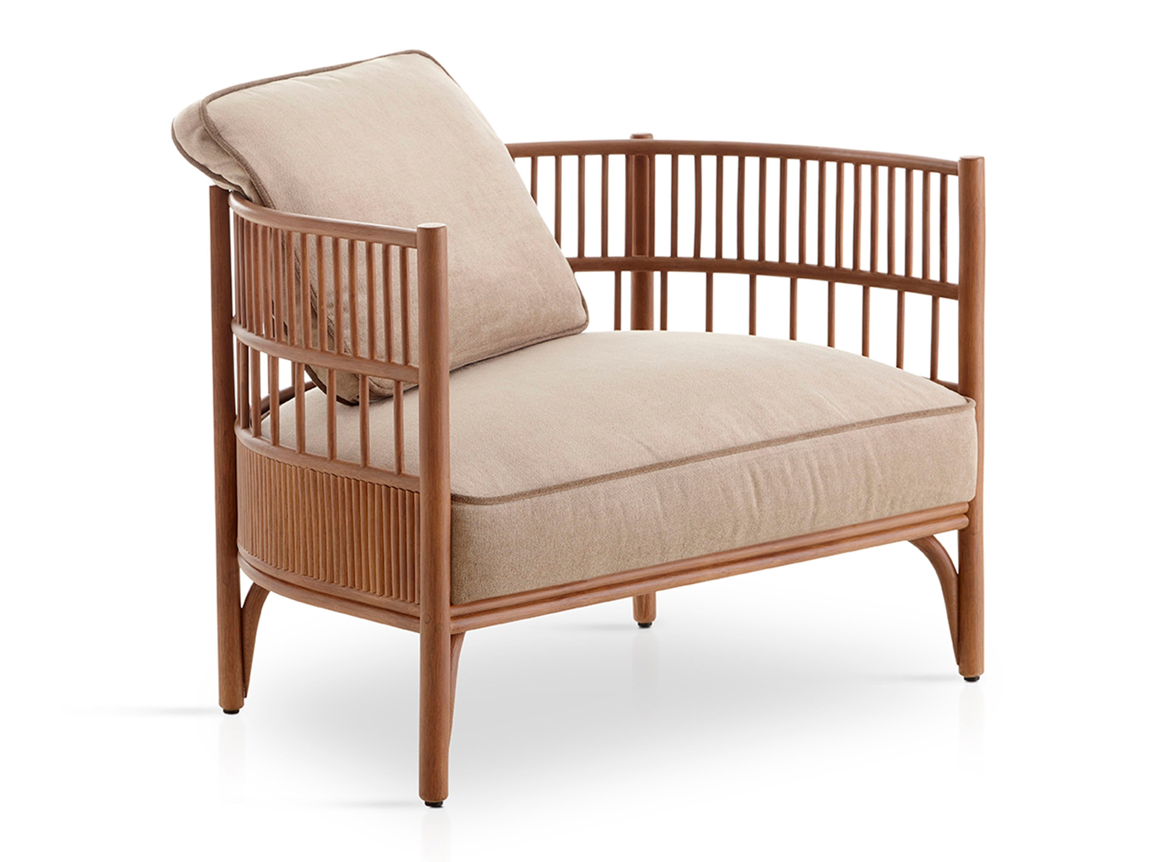 Кресло из ротанга с подлокотниками EXPORMIM Cadenza ARCH-00036005