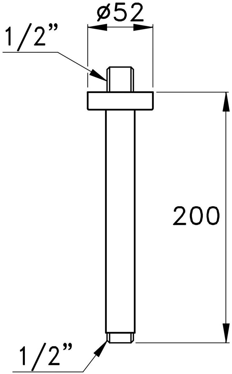 RUBINETTERIE STELLA Подвесной кронштейн для душа Sirius sun-id-1455273 - Вид №2