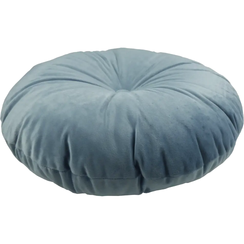 Подушка круглая Ø45 см цвет серо-голубой 82675608 STLM-2174146 LINEN WAY  - Вид №1