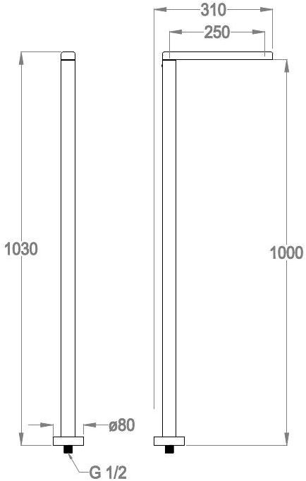 Fir Italia Напольный излив New handy 52 4243004 - Вид №1