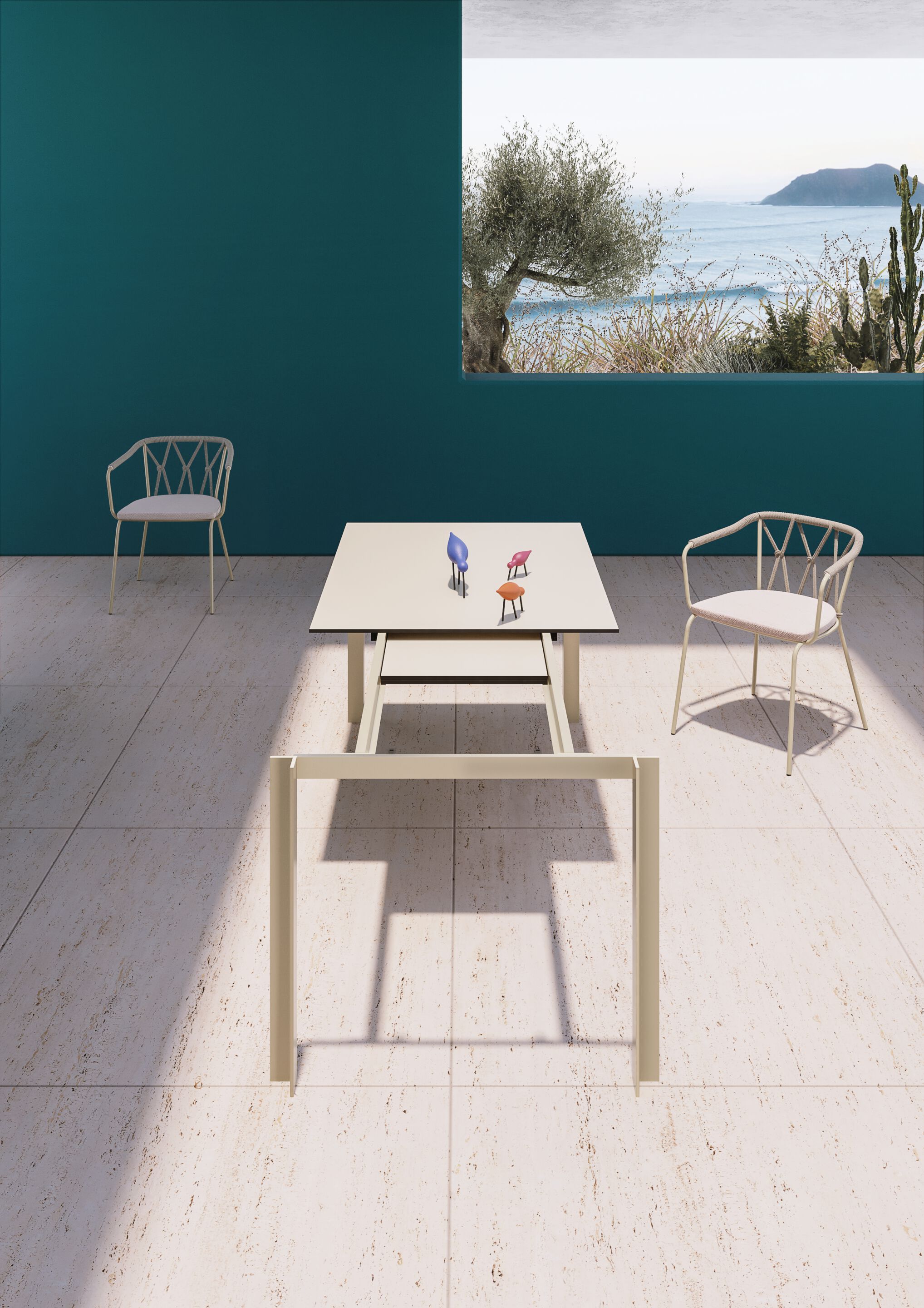 Прямоугольный выдвижной стол с алюминиевой рамой ALMA DESIGN RORI ARCH-00071116 - Вид №10