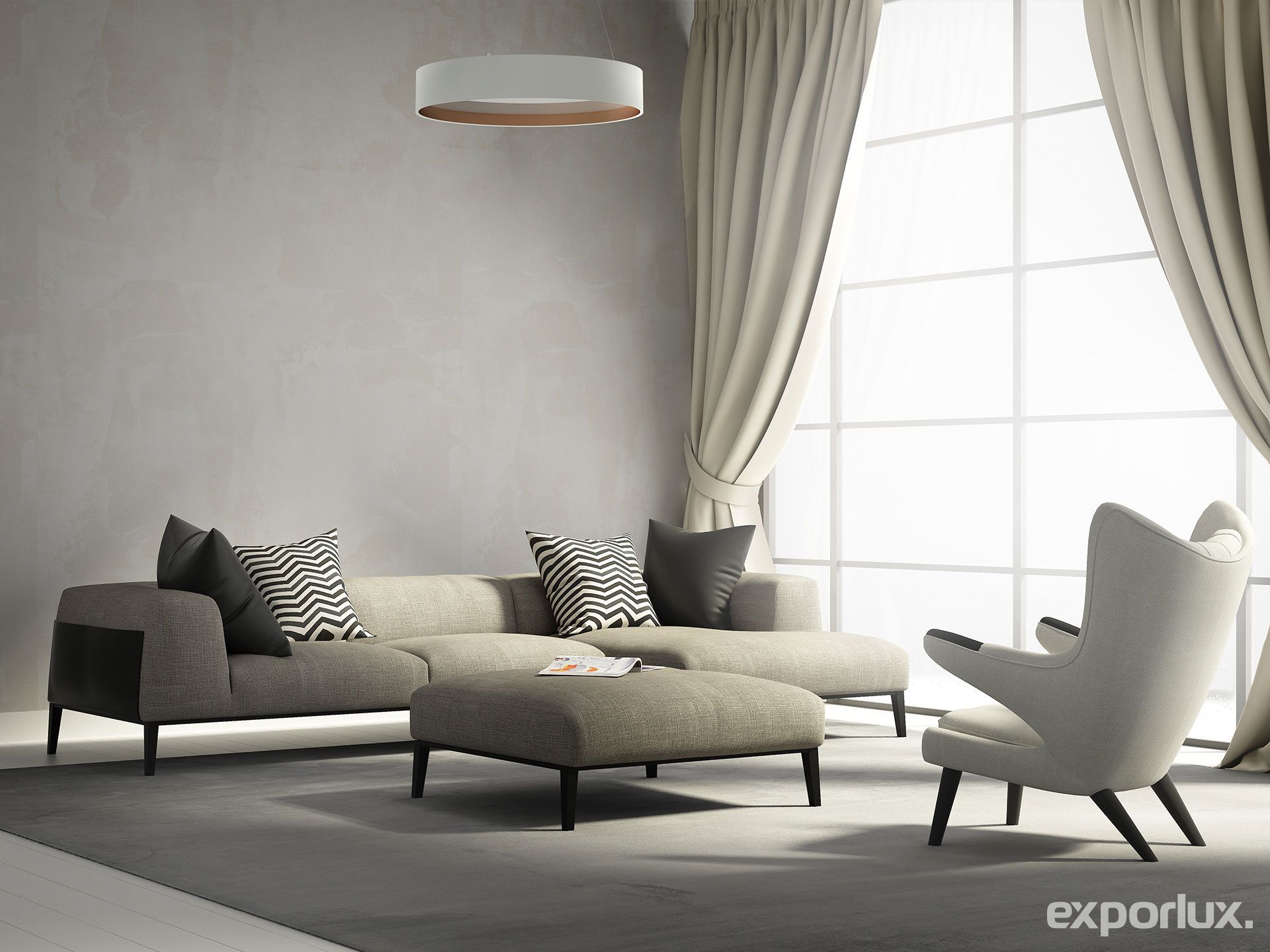 Алюминиевый светодиодный подвесной светильник Exporlux CIRCLE TE SU ARCH-00080035 - Вид №3