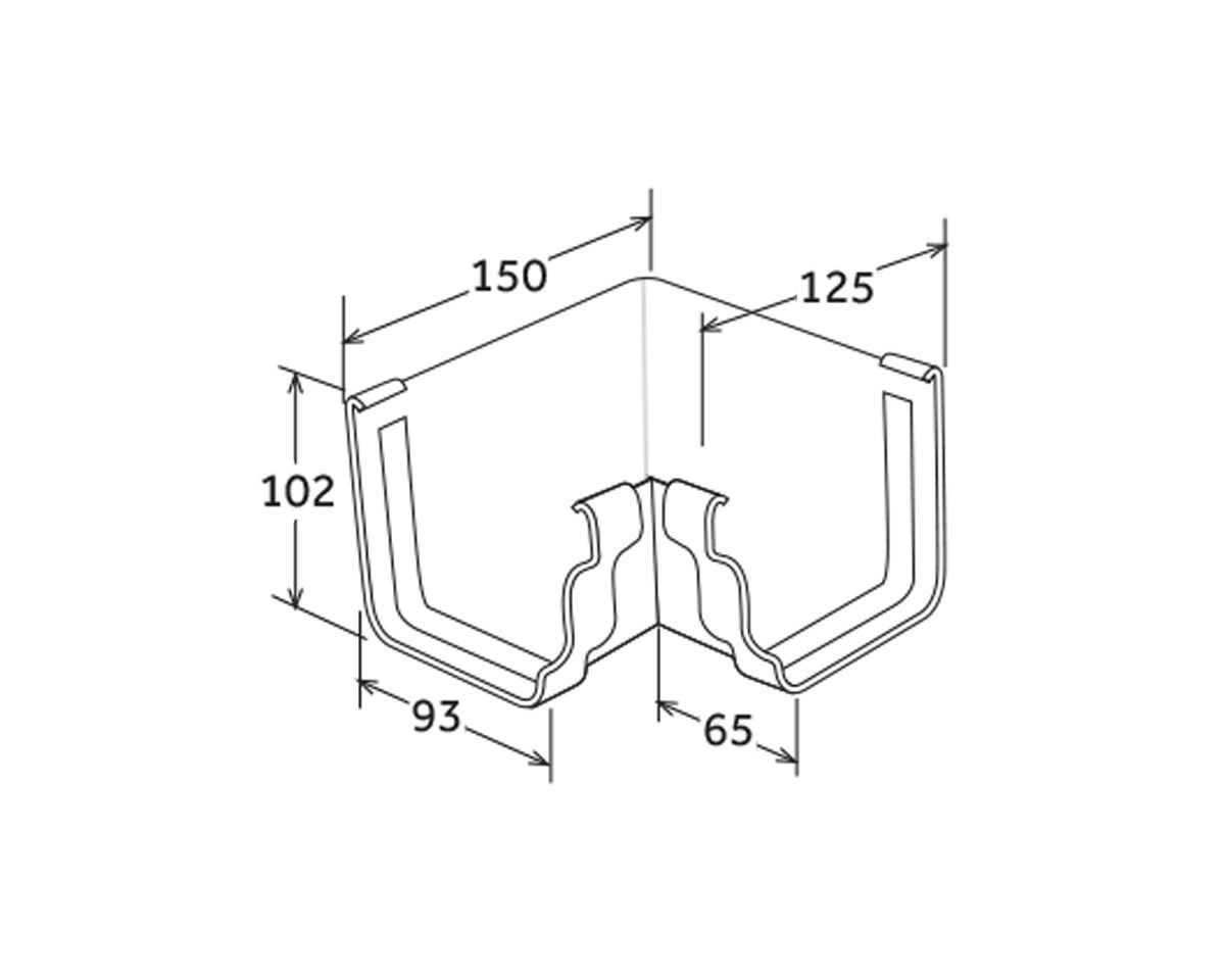 Внутренний угловой желоб модель Best First Corporation First Plast ARCH-00097981 - Вид №1