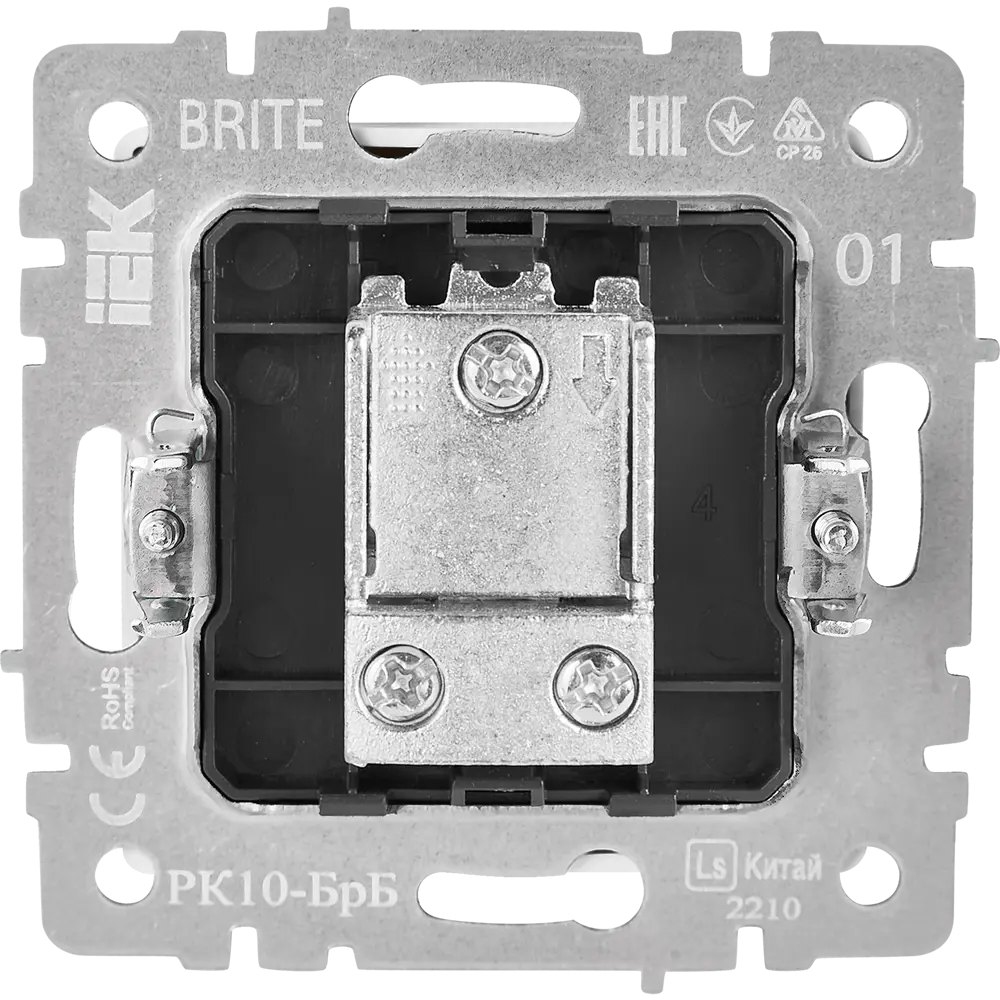 Розетка TV IEK Brite для скрытого монтажа с коаксиальным подключением 87761517 STLM-1113935 - Вид №3