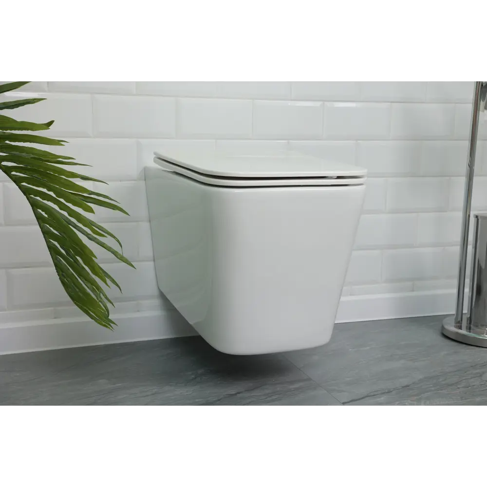 Подвесной унитаз Alcora Tormenta с микролифтом и безободковым дизайном 89360844 STLM-0999515 - Вид №7