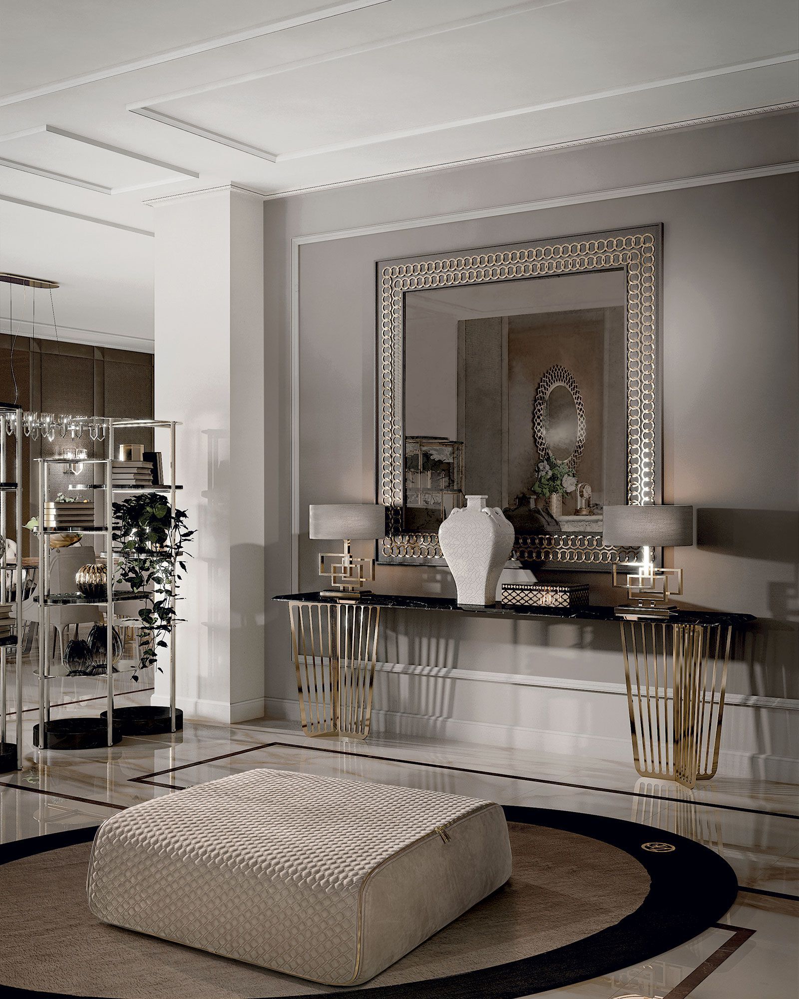 Консоль из металла и мрамора Vittoria Frigerio Alfieri ARCH-00046087 - Вид №1