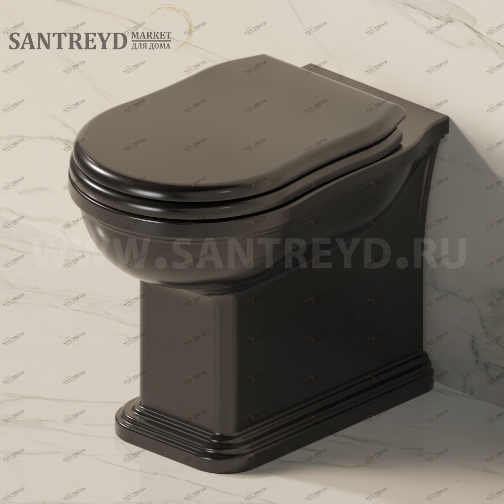 EF117R9017 Приставной унитаз напольный Черный Ceramica Flaminia Efi Италия