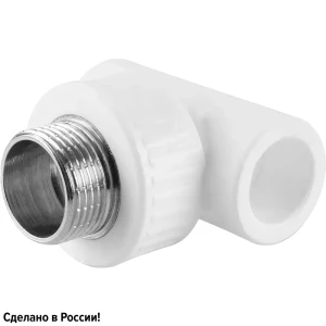 Тройник комбинированный Ростерм 20x3/4"x20 мм НР полипропилен