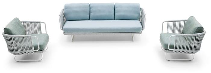 Varaschin Диван с обивкой из синтетического волокна с витой веревкой Babylon 1743 - Вид №5