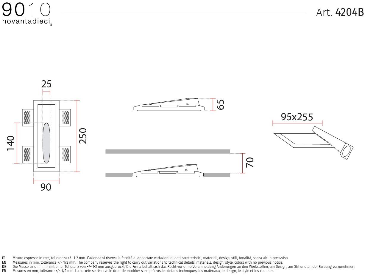 9010 novantadieci Настенный светодиодный светильник из cristaly®  4204b  - Вид №2