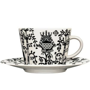 Чашка для кофе капучино "Taika" черно-белая IITTALA СОВРЕМЕННЫЙ 081802 Белый
