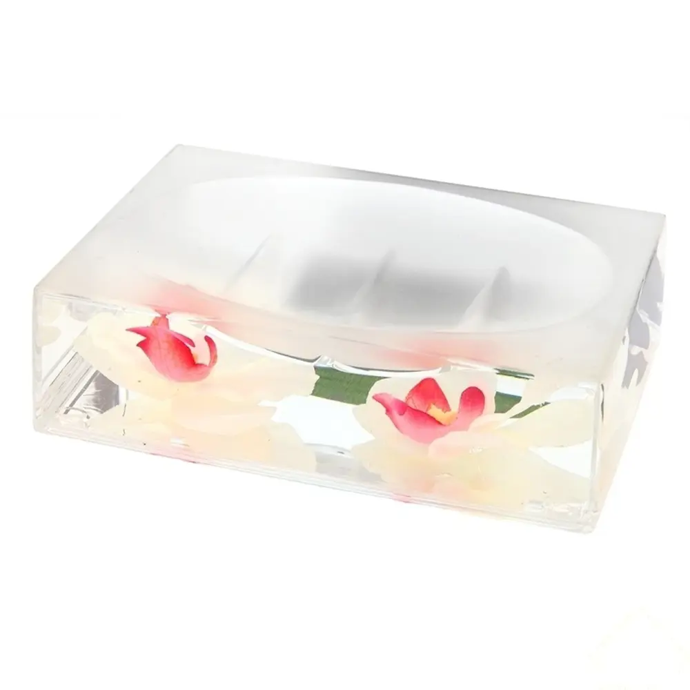 Мыльница настольная White Оrchid гелевая WESS STLM-2082298