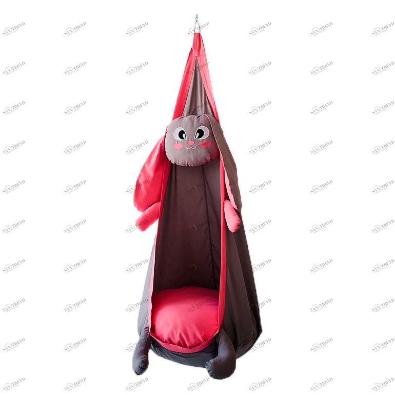 Подвесное кресло-кокон "Заяц" ПОКАЧАЙКА  326703 Коричневый;розовый Santreyd 