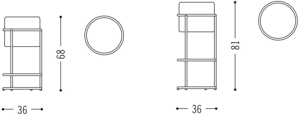 COR Барный стул из ткани с подставкой для ног Drop sun-id-1446786 - Вид №5
