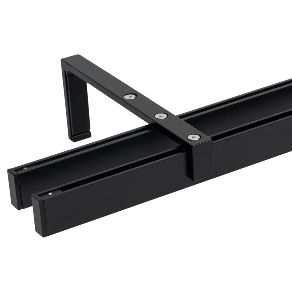 Двухрядный настенный карниз ORBIS Mini 240 см черный металл 89430880 STLM-1573510