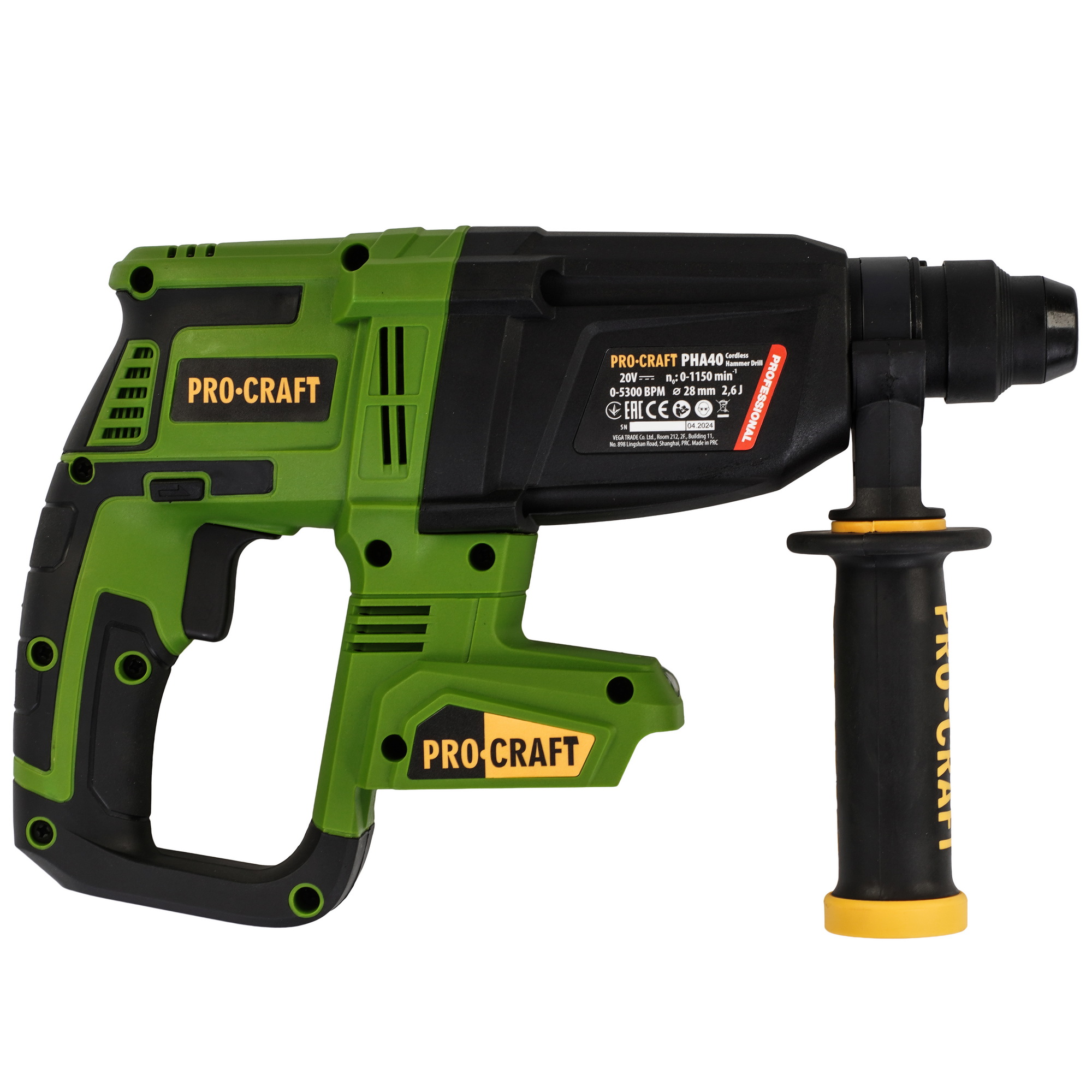 Перфоратор Procraft PHA40  , Без ЗУ, Без АКБ 9277915 STDN-0132346 - Вид №1