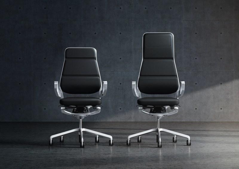 König Neurath Поворотное кожаное кресло для руководителей с 5 спицами Auray sun-id-1486460 - Вид №2