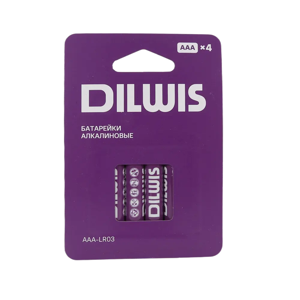 Батарейка алкалиновая DILWIS LR03 AAA 4 шт 89454204 STLM-2061066 
