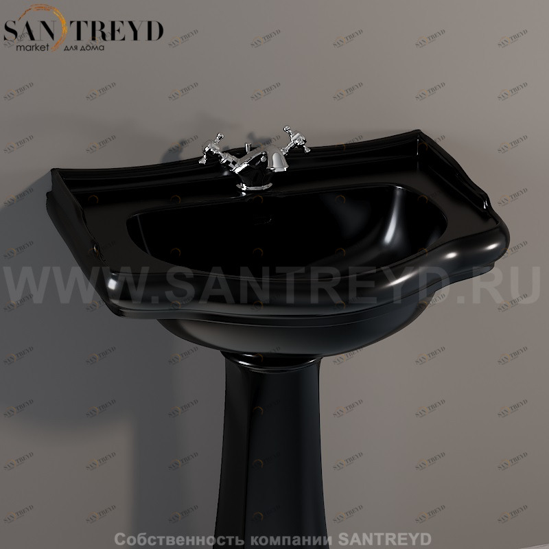 104504 Подвесная раковина настенная прямоугольная Kerasan RETRO