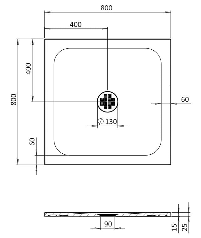Квадратный поддон для душа с антибактериальной обработкой CROSSWATER CREO &amp ARCH-00089930 - Вид №2