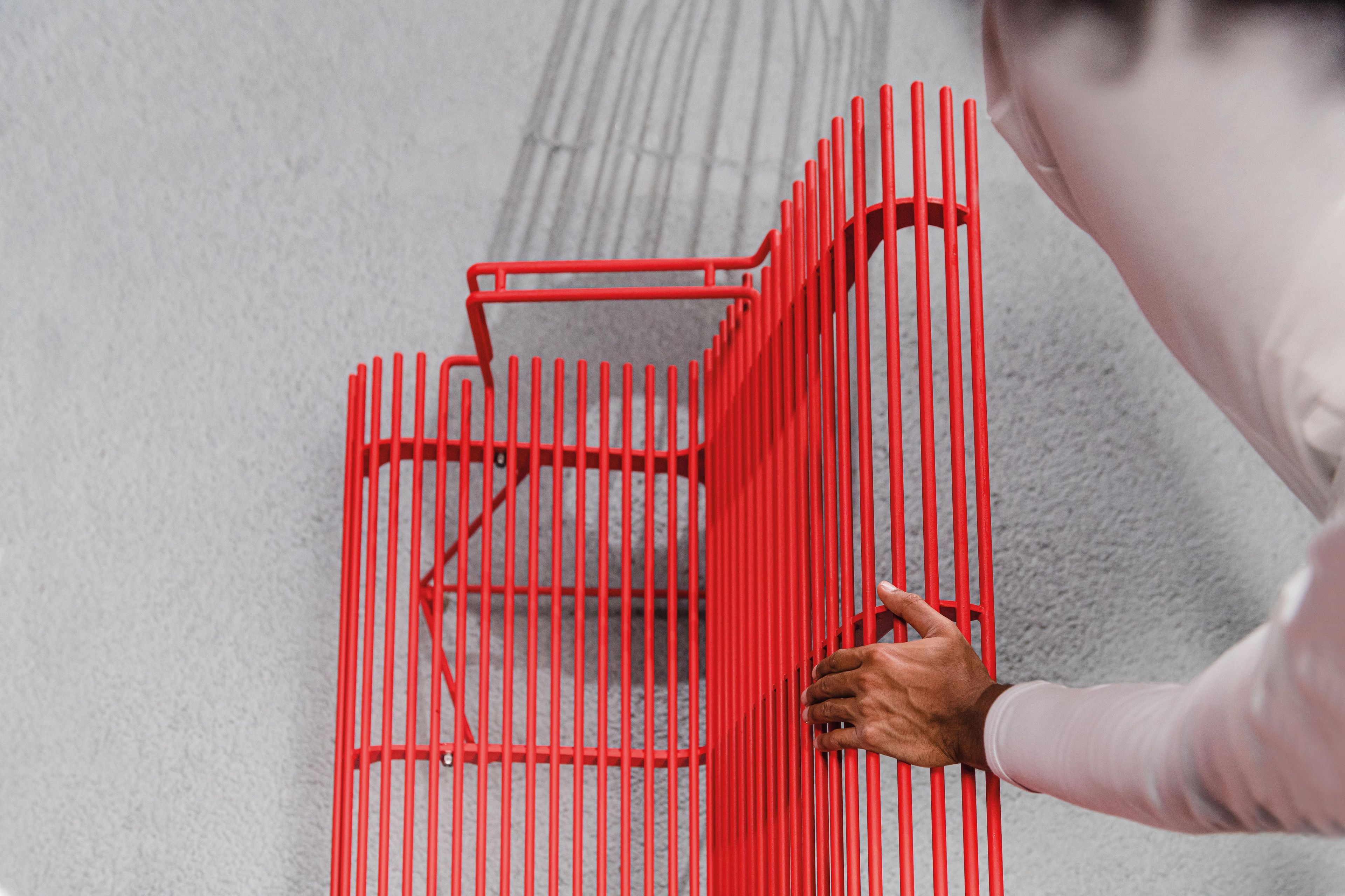 Стальная скамья со спинкой с подлокотниками Metalco Libre ARCH-00059022