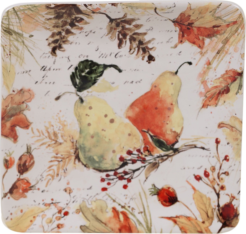 10642242 Certified International Тарелка пирожковая квадратная Certified Int. Осенние краски.Груши 15см, керамика Керамика 