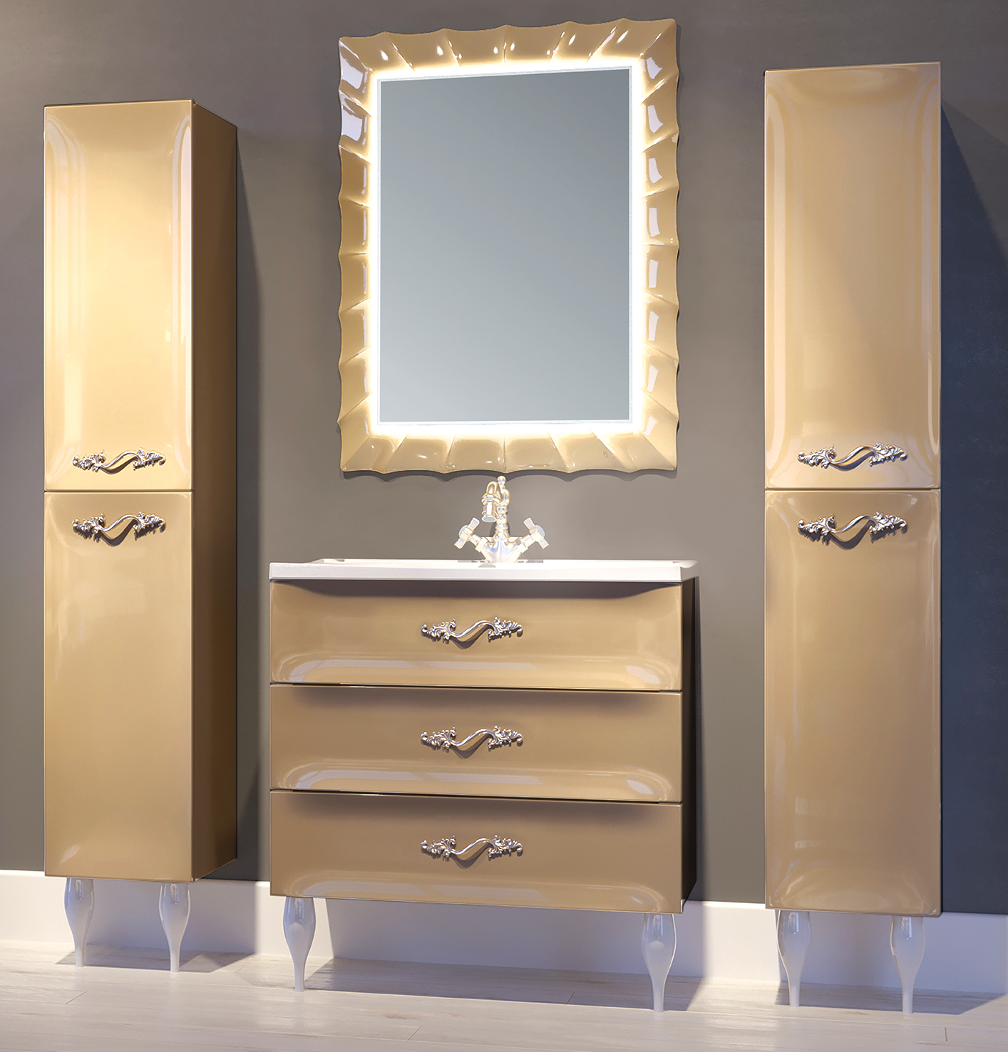 У72503 Зеркало Lumier 65*85 Cappuccino 1 Marka Art - Вид №1