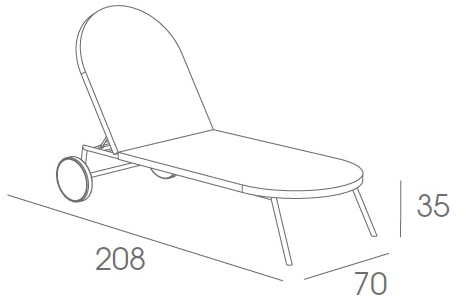 FueraDentro Садовая кушетка с откидной спинкой batyline® Shell sun-id-1354424 - Вид №7