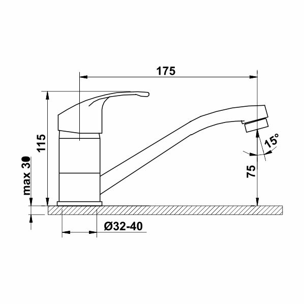 35-02 STROY  Смеситель для кухни  ARGO kran 3502stroy - Вид №1